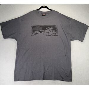 Harley Davidson T Shirt Mens 3XL XXXL Vandervest Green Bay, WI Biker Y2k Grunge
